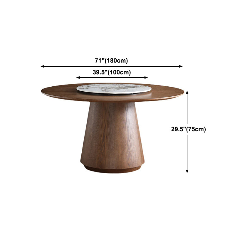Solid Wood Dining Table Modern Round Dining Table with Pedestal Base Clearhalo 'Dining Tables & Seating' 'Dining Tables' 'dining_table' 'furn' 'furn_dining_table' 'Furniture' 'Kitchen & Dining Furniture' 5922091