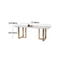 Rectangular Sintered Stone Dining Table Modern Furniture with Double Pedestal for Home