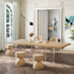 Pine Wood Dining Table Traditional Luxury Dining Table with 3 Legs