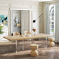 Pine Wood Dining Table Traditional Luxury Dining Table with 3 Legs