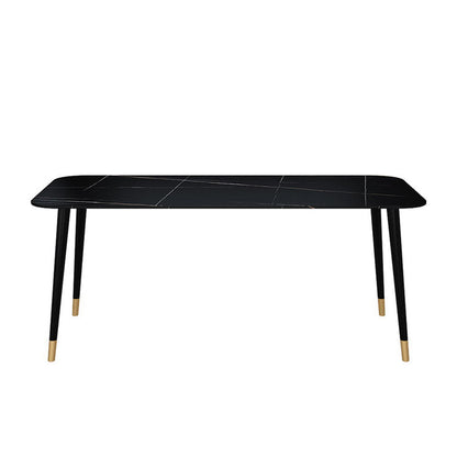 4本の足のあるストーントップダイニングテーブルコンテンポラリーダイニングテーブル