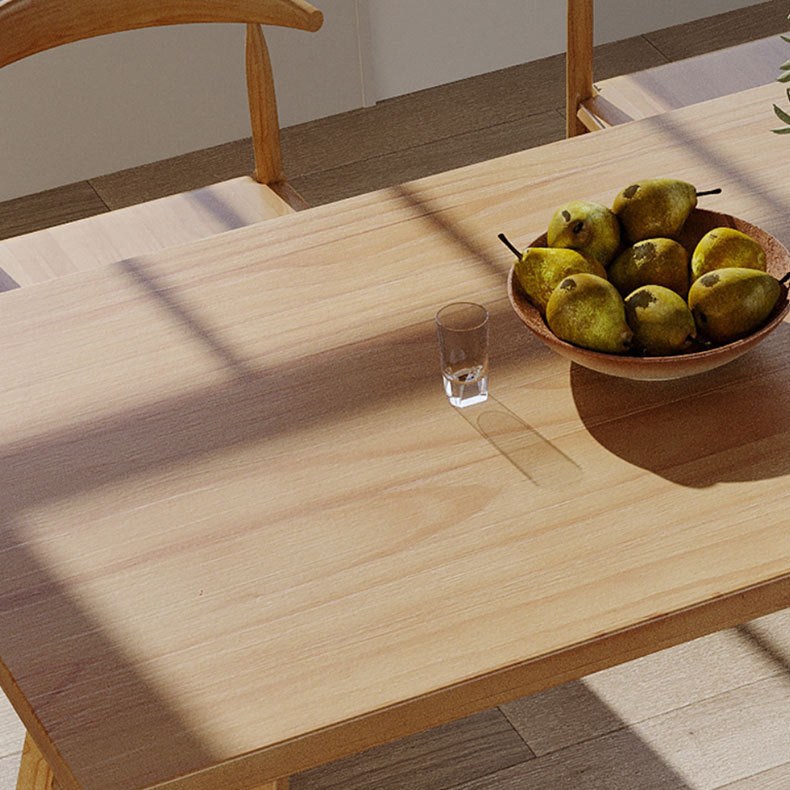 Dennenhout eettafel moderne rechthoek eettafel met sleeënbasis