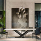 Stone Dining Table Traditional Luxury Dining Table with Pedestal Base White Black 78.7"L x 39.4"W x 29.5"H Clearhalo 'Dining Tables & Seating' 'Dining Tables' 'dining_table' 'furn' 'furn_dining_table' 'Furniture' 'Kitchen & Dining Furniture' 5922355