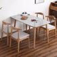 Mesa de comedor de piedra sinterizada rectangular muebles modernos con 4 patas para oficina