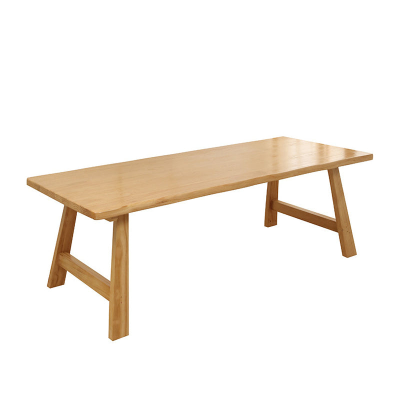 Pine Wood Dining Table Contemporary Rectangle Table with Sled Base Without Chairs Clearhalo 'Dining Tables & Seating' 'Dining Tables' 'dining_table' 'furn' 'furn_dining_table' 'Furniture' 'Kitchen & Dining Furniture' 5922396