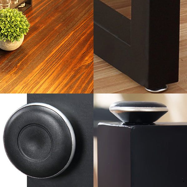 Tavolo da pranzo superiore in legno tavolo rettangolo industriale con base a slitta