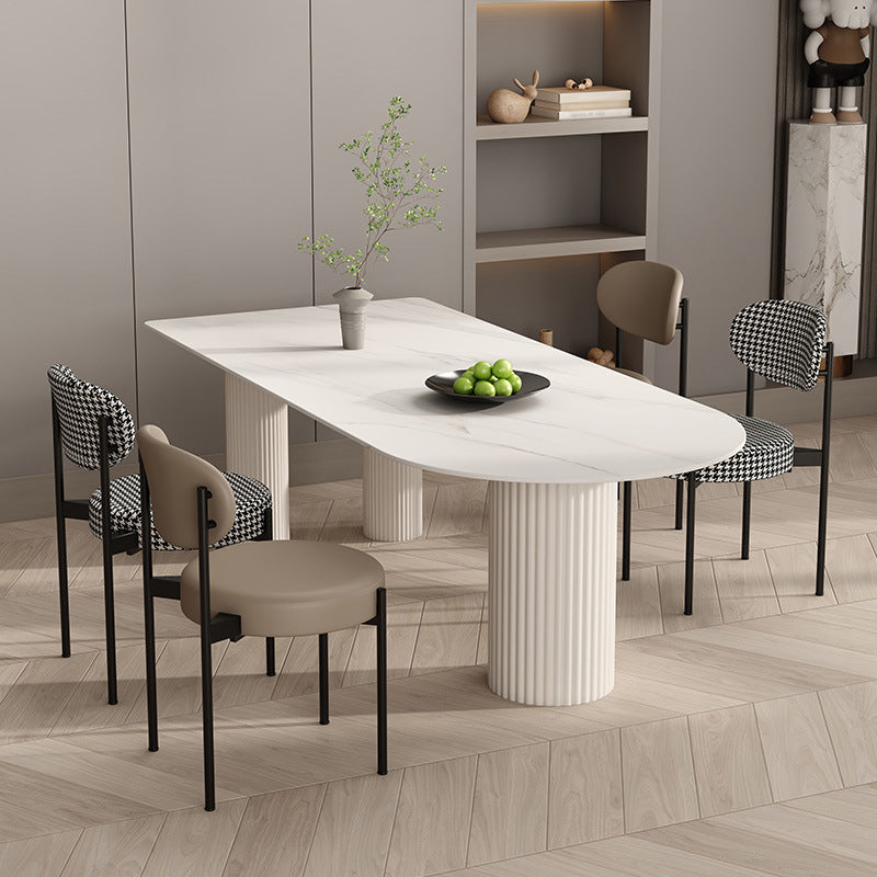 Freeform Sintered Stone Dining Table Modern Furniture with Tripod Base