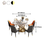 Traditional Luxury Dining Table Round Convertible Dining Table with Pedestal