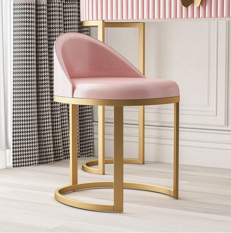 Glam Metal Dining Room Chair Upholstered Armless Dining Chairs for Home Use Clearhalo 'Dining Chairs' 'Dining Tables & Seating' 'dining_chair' 'furn' 'furn_dining_chair' 'Furniture' 'Kitchen & Dining Furniture' 5922537