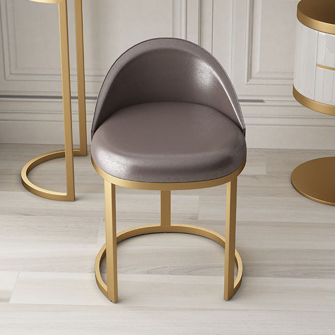 Glam Metal Dining Room Chair Upholstered Armless Dining Chairs for Home Use Clearhalo 'Dining Chairs' 'Dining Tables & Seating' 'dining_chair' 'furn' 'furn_dining_chair' 'Furniture' 'Kitchen & Dining Furniture' 5922539