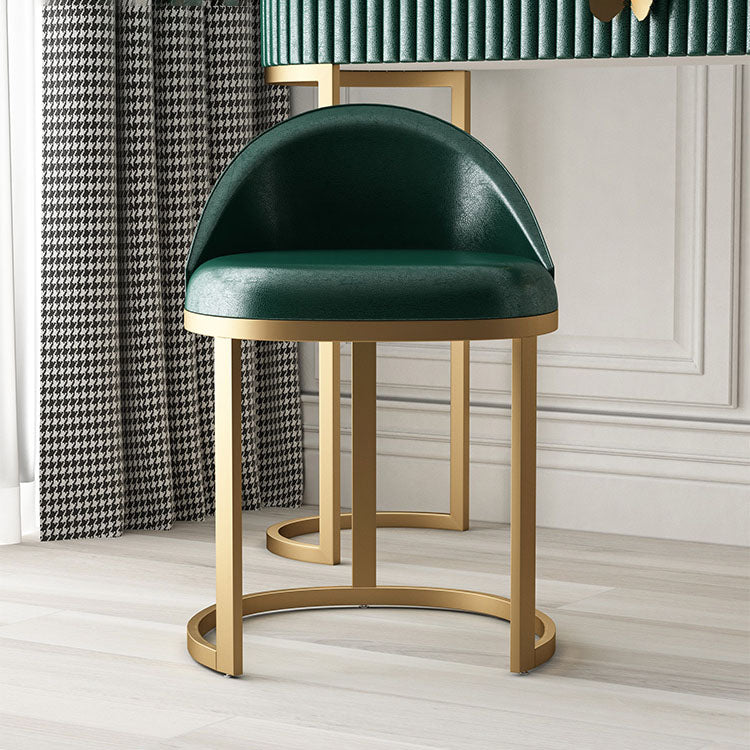 Glam Metal Dining Room Chair Upholstered Armless Dining Chairs for Home Use Clearhalo 'Dining Chairs' 'Dining Tables & Seating' 'dining_chair' 'furn' 'furn_dining_chair' 'Furniture' 'Kitchen & Dining Furniture' 5922541