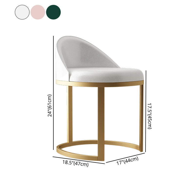 Glam Metal Dining Room Chair Upholstered Armless Dining Chairs for Home Use Clearhalo 'Dining Chairs' 'Dining Tables & Seating' 'dining_chair' 'furn' 'furn_dining_chair' 'Furniture' 'Kitchen & Dining Furniture' 5922547