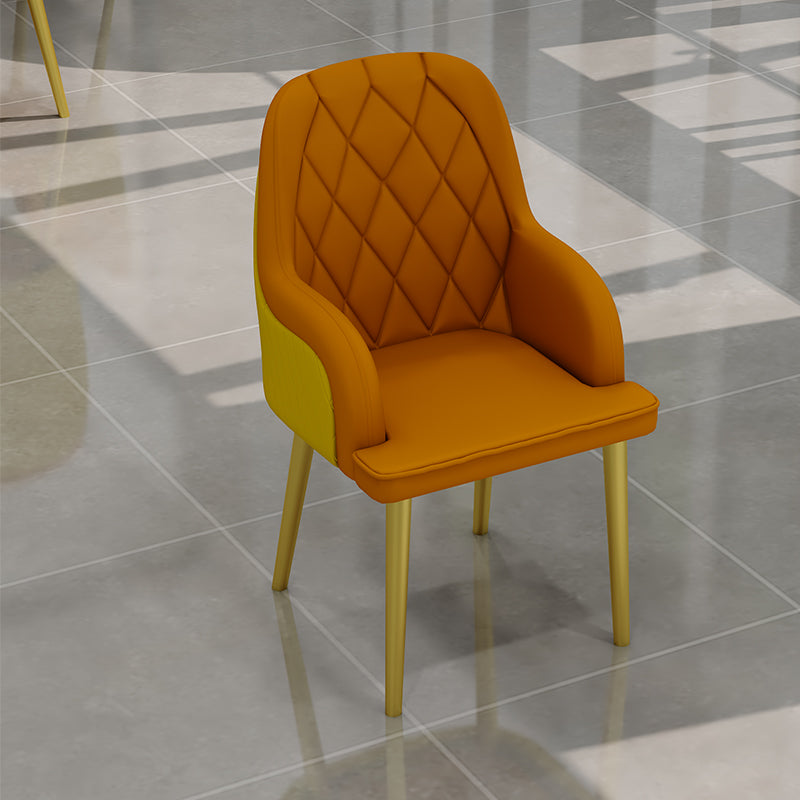 Scandinavisch design lederen eetkamerstoelen stoere achterstoel met achterste arm voor keuken