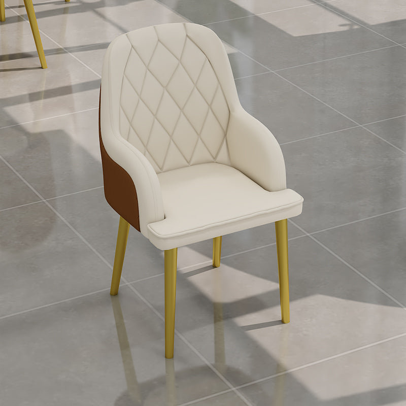 Scandinavisch design lederen eetkamerstoelen stoere achterstoel met achterste arm voor keuken