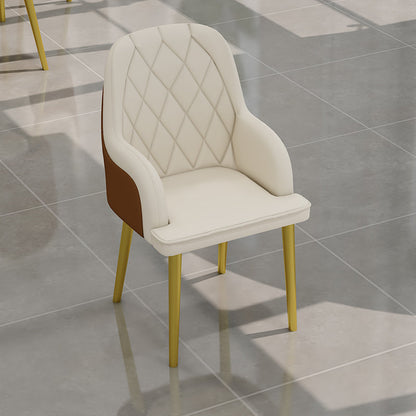 Scandinavisch design lederen eetkamerstoelen stoere achterstoel met achterste arm voor keuken