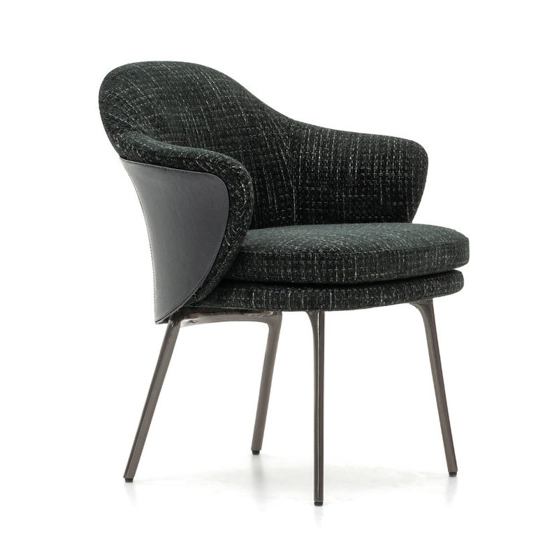 Silla de brazo casero de tela contemporánea sólida sólida silla de comedor