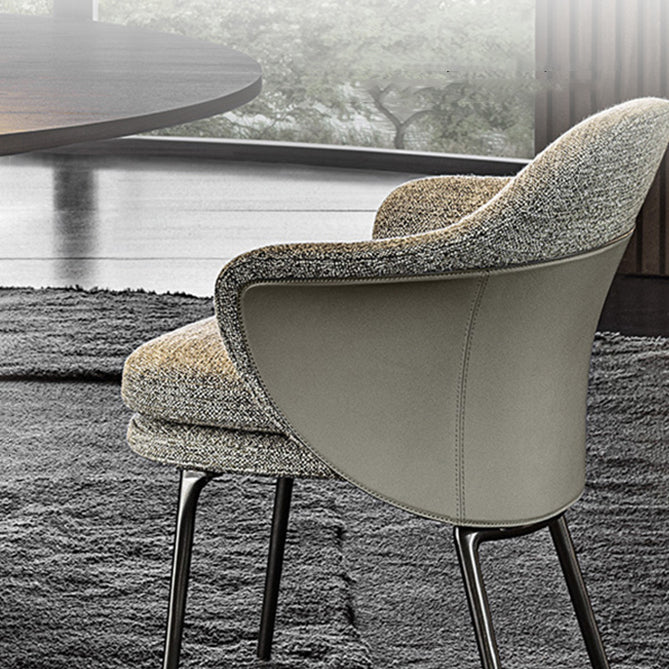 Silla de brazo casero de tela contemporánea sólida sólida silla de comedor