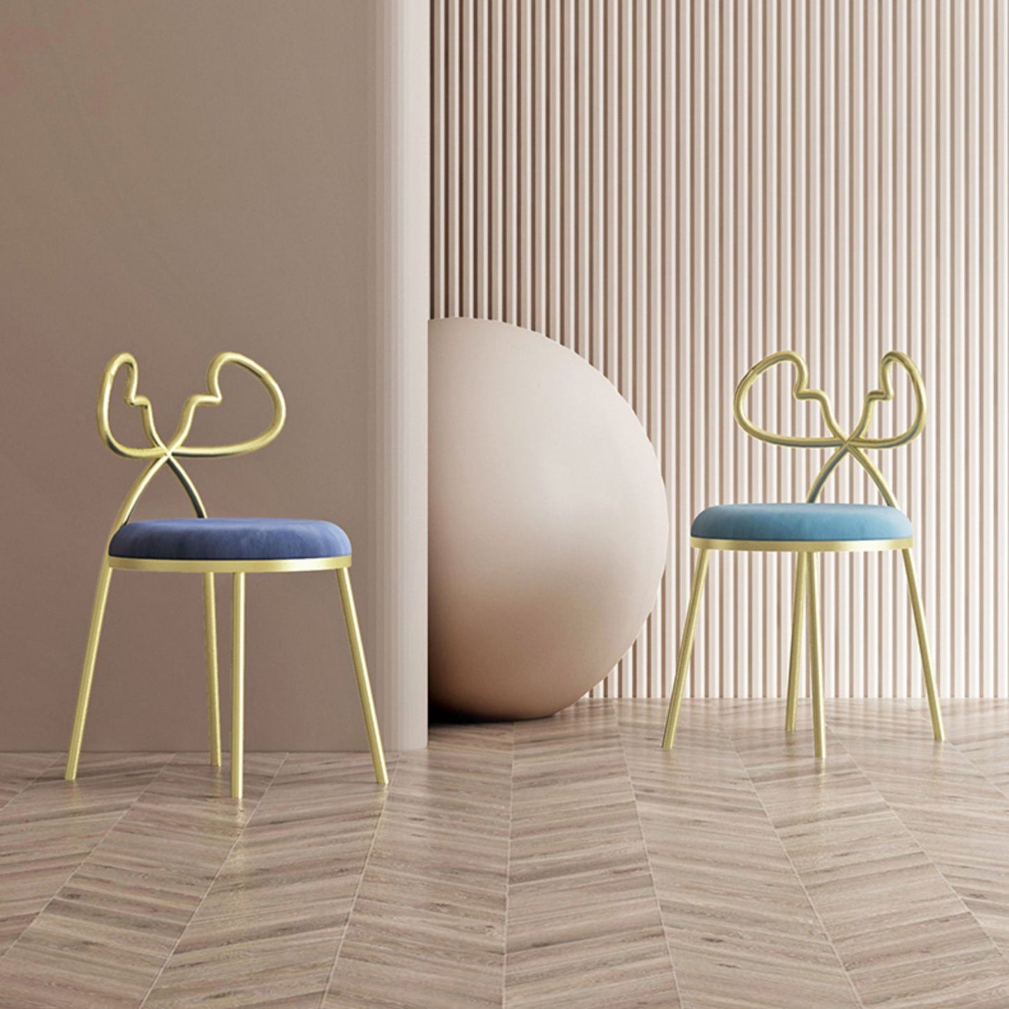 Silla lateral de comedor de tela Sillas de comedor abiertas de diseño nórdico