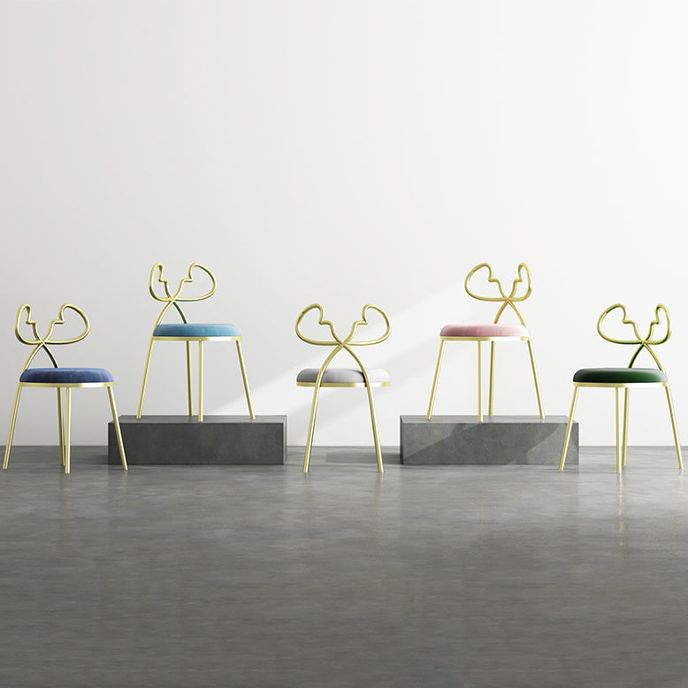 Silla lateral de comedor de tela Sillas de comedor abiertas de diseño nórdico