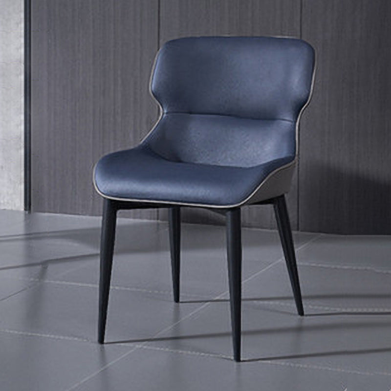 Silla de comedor contemporánea sillas laterales de comedor con patas de metal