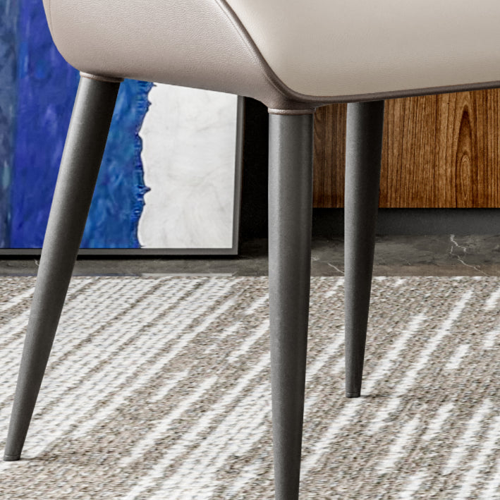 Silla de comedor contemporánea sillas laterales de comedor con patas de metal