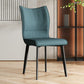 Contemporary Restaurant Leather Side Chair Matte Finish Solid Back Dining Chair Blackish Green 1 Piece Clearhalo 'Dining Chairs' 'Dining Tables & Seating' 'dining_chair' 'furn' 'furn_dining_chair' 'Furniture' 'Kitchen & Dining Furniture' 5922714
