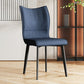 Contemporary Restaurant Leather Side Chair Matte Finish Solid Back Dining Chair Dark Blue 1 Piece Clearhalo 'Dining Chairs' 'Dining Tables & Seating' 'dining_chair' 'furn' 'furn_dining_chair' 'Furniture' 'Kitchen & Dining Furniture' 5922716