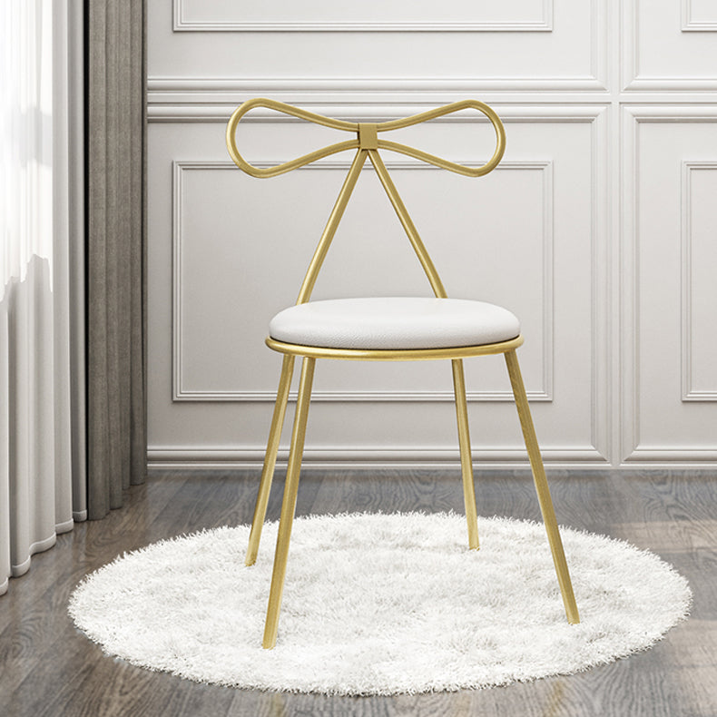 Faux lederen zijstoel Noordse ontwerp Open rug Dining zijstoel