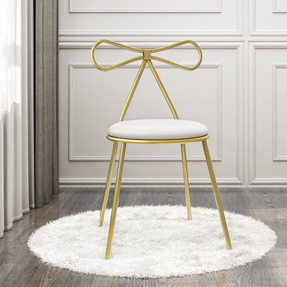 Faux lederen zijstoel Noordse ontwerp Open rug Dining zijstoel