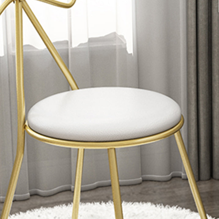 Faux lederen zijstoel Noordse ontwerp Open rug Dining zijstoel