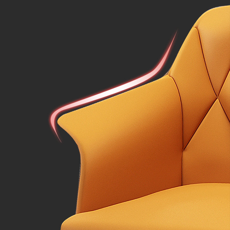 Sillas de comedor de glam metal de metal silla de comedor de cuero falso para uso en el hogar