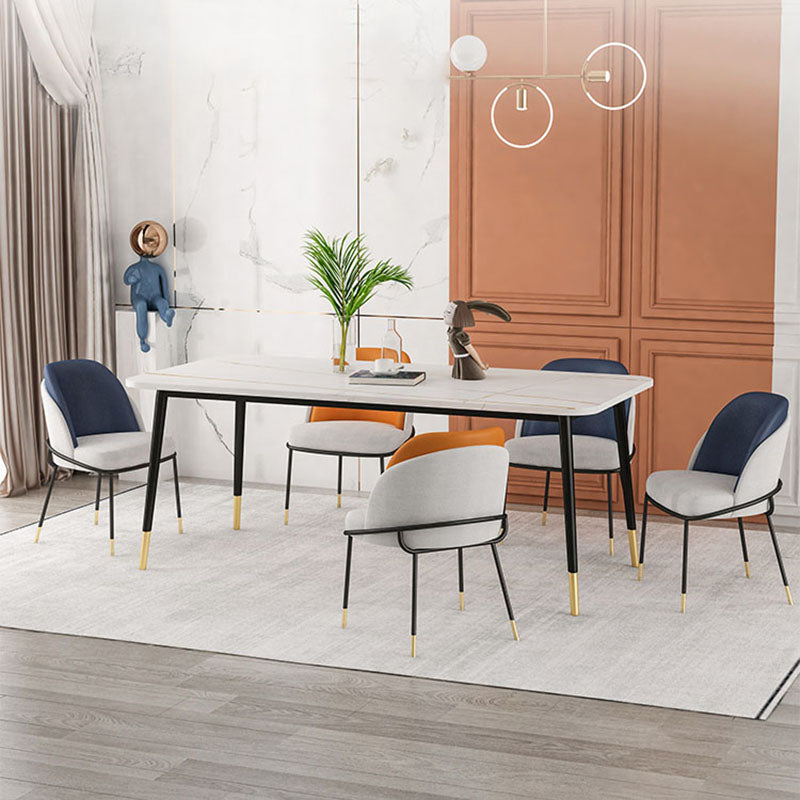 Gestoffeerde zijstoel Scandinavisch design armloze vaste achterstoel voor thuis