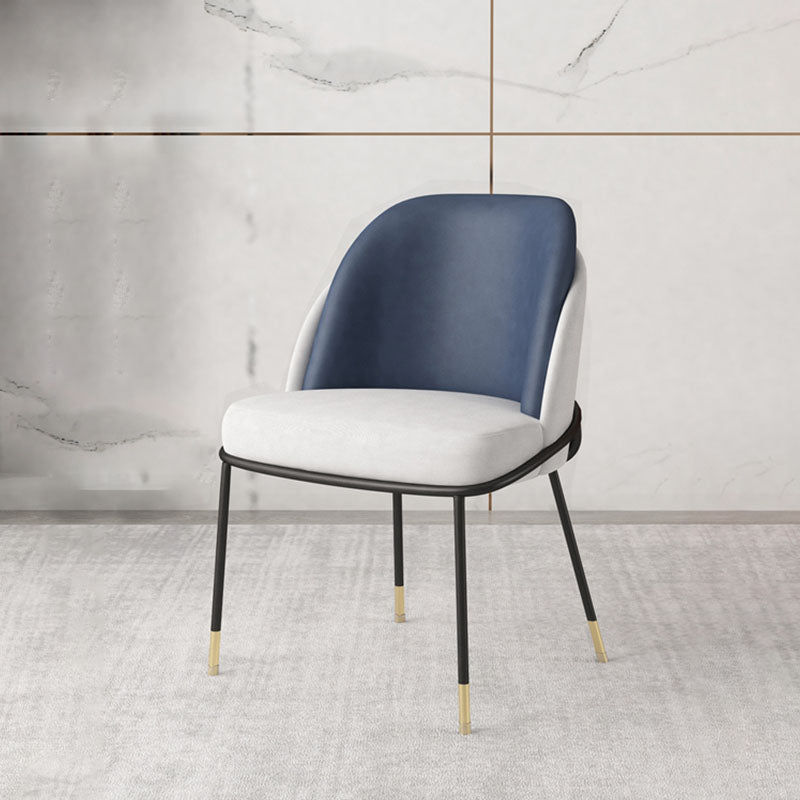 Gestoffeerde zijstoel Scandinavisch design armloze vaste achterstoel voor thuis