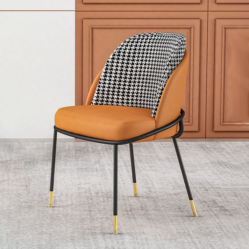 Gestoffeerde zijstoel Scandinavisch design armloze vaste achterstoel voor thuis