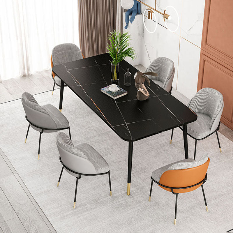 Gestoffeerde zijstoel Scandinavisch design armloze vaste achterstoel voor thuis