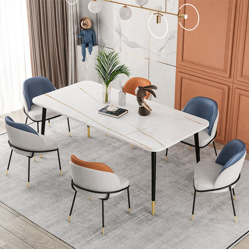 Gestoffeerde zijstoel Scandinavisch design armloze vaste achterstoel voor thuis