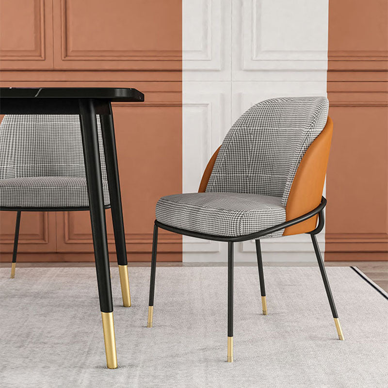 Gestoffeerde zijstoel Scandinavisch design armloze vaste achterstoel voor thuis