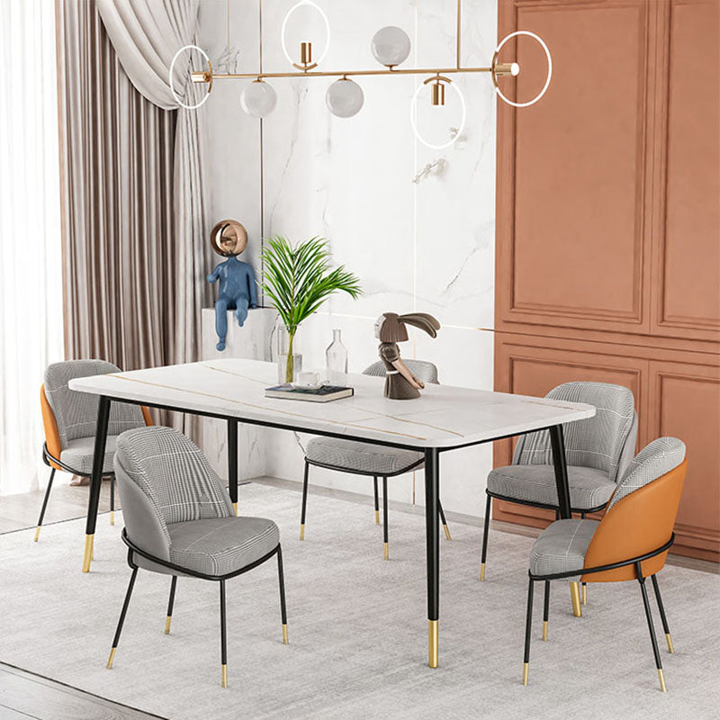 Gestoffeerde zijstoel Scandinavisch design armloze vaste achterstoel voor thuis