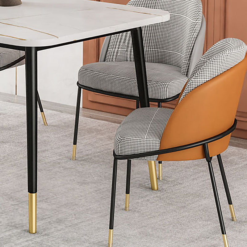 Gestoffeerde zijstoel Scandinavisch design armloze vaste achterstoel voor thuis