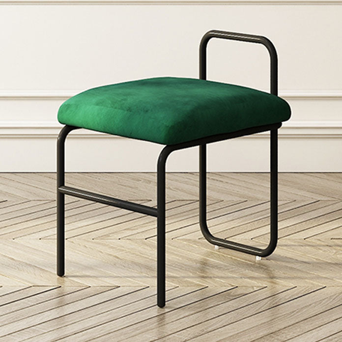 Sillas de comedor sin brazo de terciopelo glamorosa sillas de comedor de metal para uso doméstico