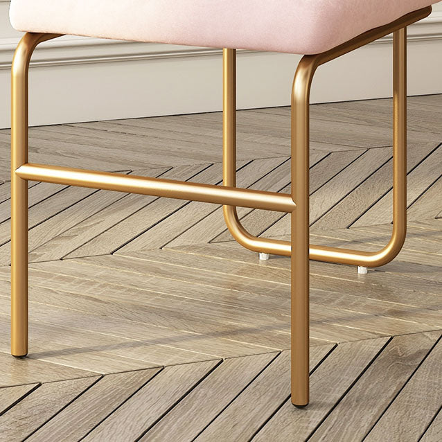 Sillas de comedor sin brazo de terciopelo glamorosa sillas de comedor de metal para uso doméstico