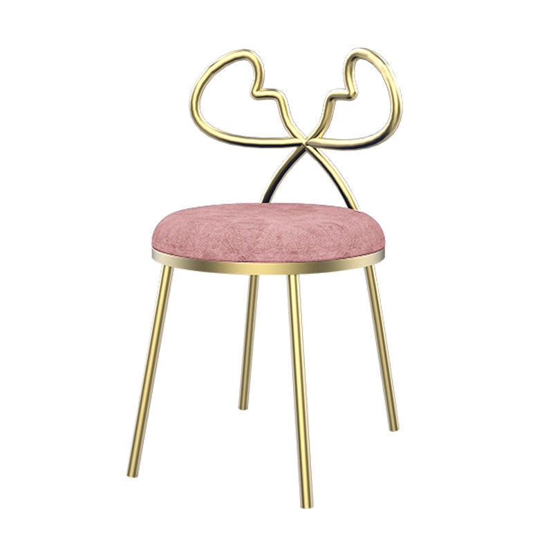 Velvet armloze eetkamerstoelen Noordse ontwerp Open achterste achterstoel