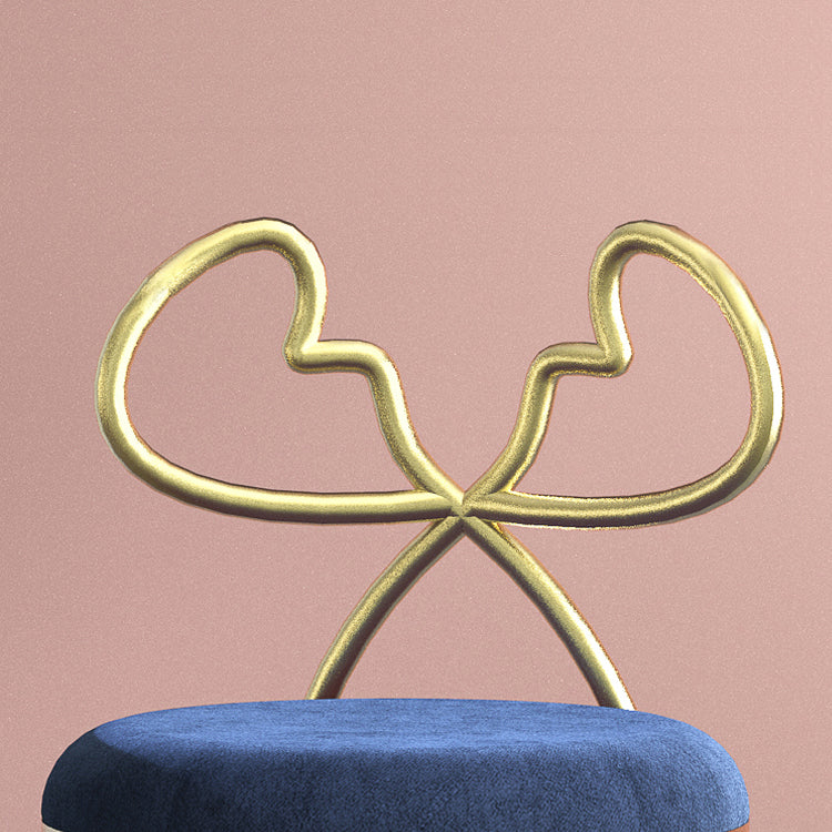 Velvet armloze eetkamerstoelen Noordse ontwerp Open achterste achterstoel