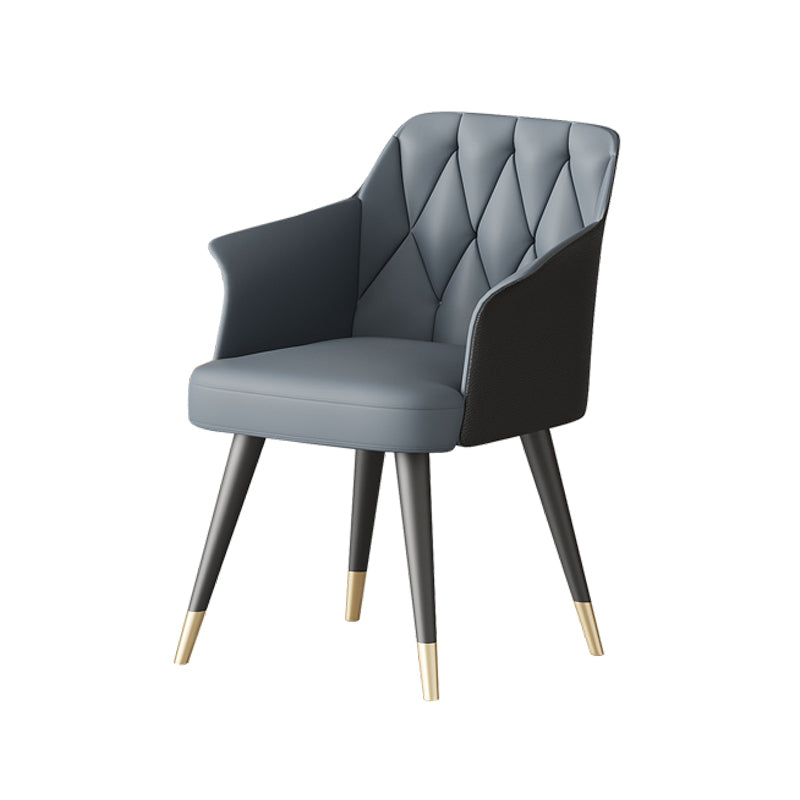 Silla de comedor de brazo de metal glam -metal silla lateral falsa para uso en el hogar