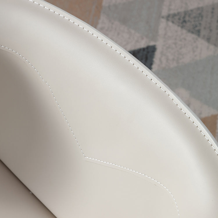 Contemporary Leather Dining Chair Armless Wingback Side Chair for Home Use Clearhalo 'Dining Chairs' 'Dining Tables & Seating' 'dining_chair' 'furn' 'furn_dining_chair' 'Furniture' 'Kitchen & Dining Furniture' 5922826