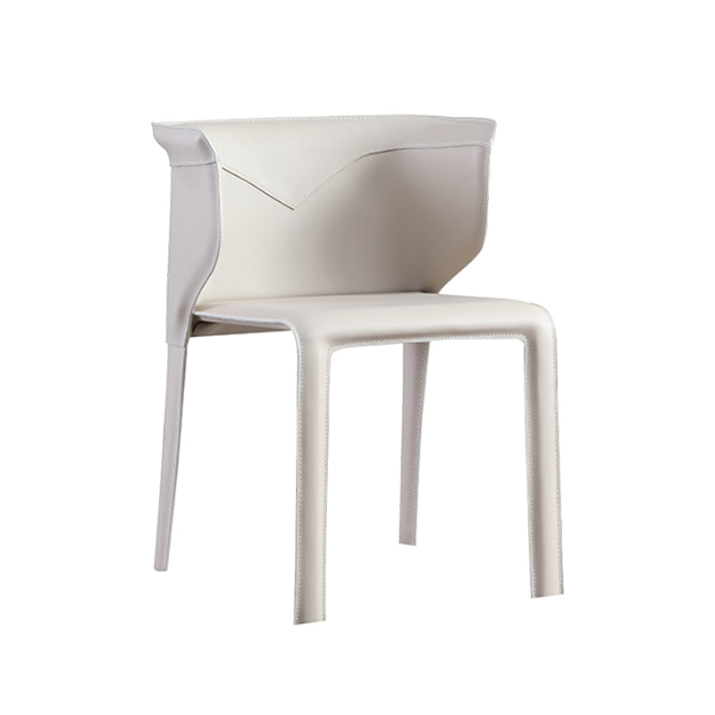 Contemporary Leather Dining Chair Armless Wingback Side Chair for Home Use Clearhalo 'Dining Chairs' 'Dining Tables & Seating' 'dining_chair' 'furn' 'furn_dining_chair' 'Furniture' 'Kitchen & Dining Furniture' 5922827