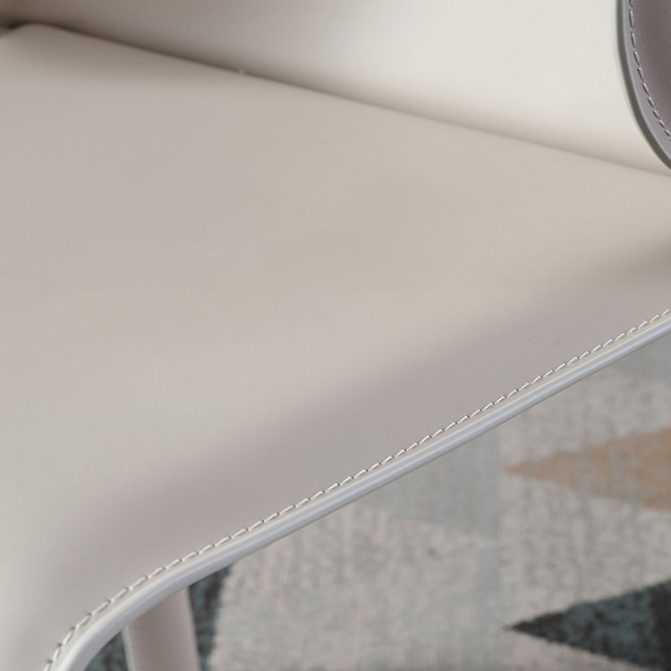 Contemporary Leather Dining Chair Armless Wingback Side Chair for Home Use Clearhalo 'Dining Chairs' 'Dining Tables & Seating' 'dining_chair' 'furn' 'furn_dining_chair' 'Furniture' 'Kitchen & Dining Furniture' 5922830