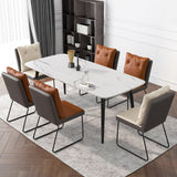 Sedia industriale senza braccio stendardo side laterale in pelle