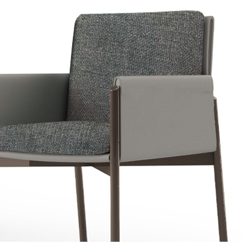 Gestoffeerde matte afwerking Dineerstoel Designer Stijl Conferentieruimte Solid Back Arm stoel