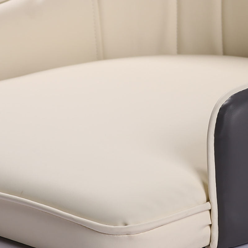 Sillas de comedor de cuero brazo escandinavo sólido sillón de comedor de espalda